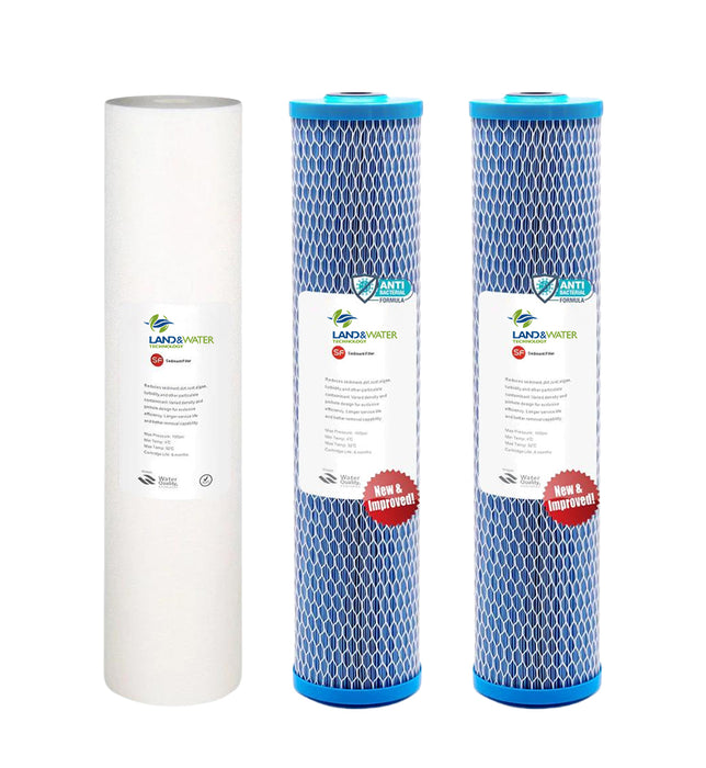 Land & Water 20" x 4.5" 3-Stage Water Filter Replacement Standard Kit