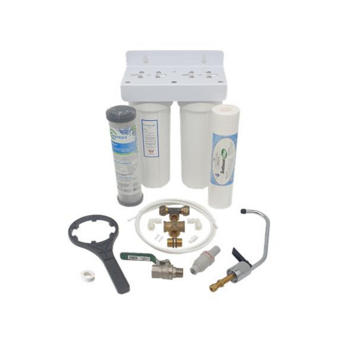 Pentair Twin Under Sink Complete System with Tap and Apex Pressure Limiting Valve