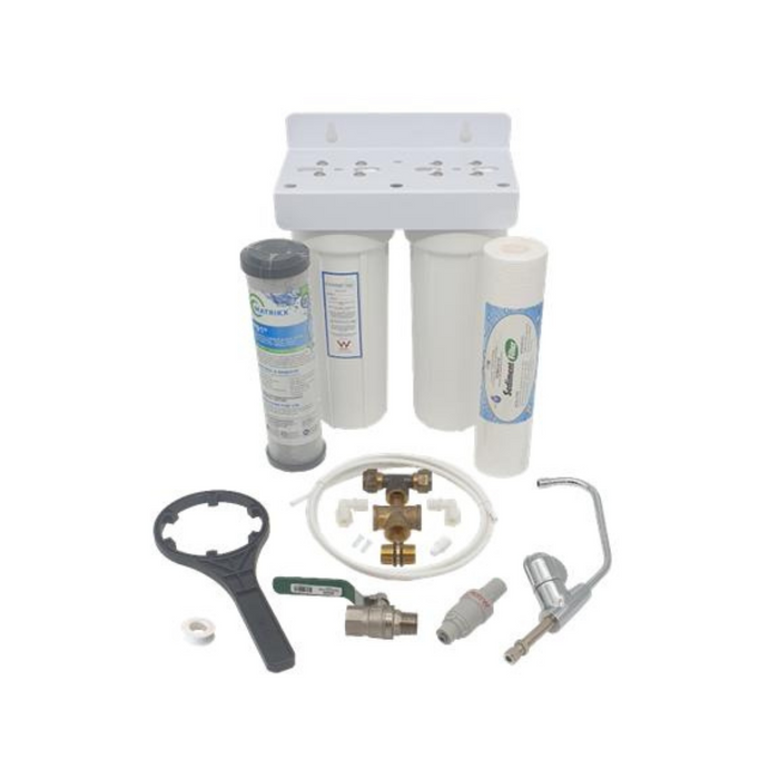 Pentair Twin Under Sink Complete System with Tap and Apex Pressure Limiting Valve