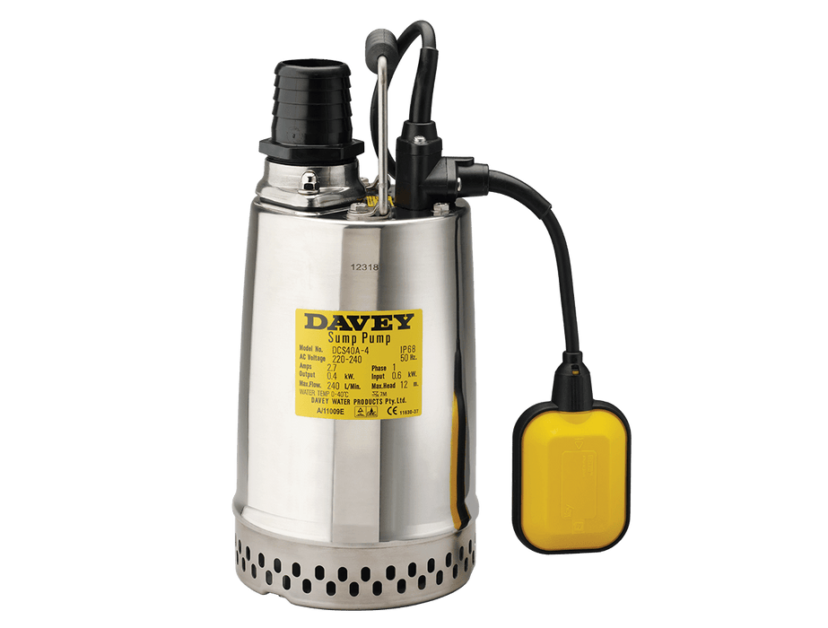 Davey Double Cased Submersible Dewatering Pumps (Max 580LPM / 220kPa)