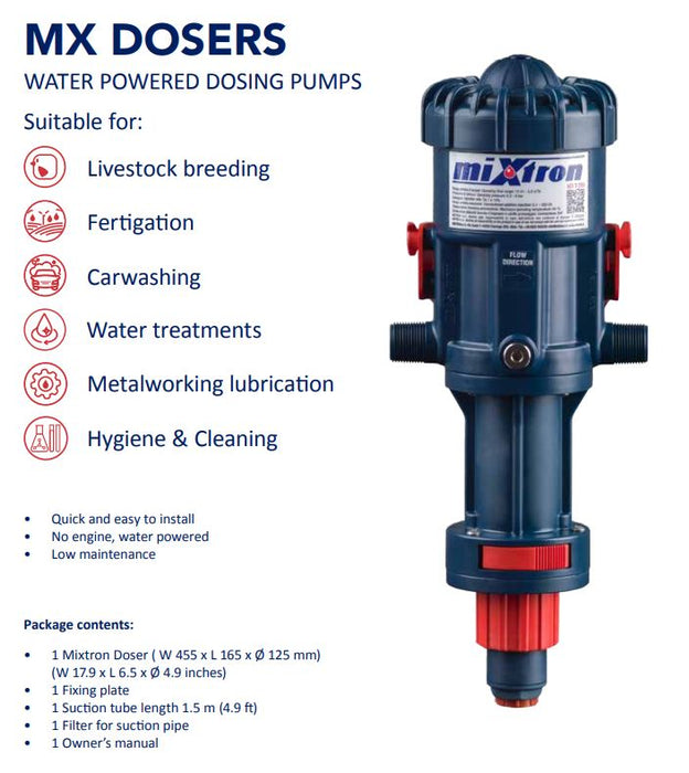Mixtron MX300 P110 1.0%-10.0% Proportional Dosing Pump (0-50LPM)