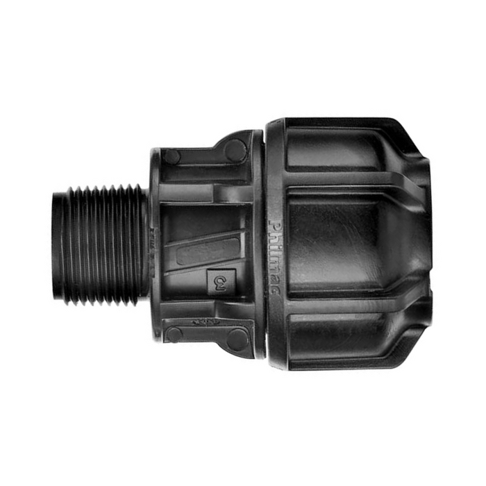 Philmac Metric End Connector Male Threaded for Blueline Poly Pipe - Box of 10