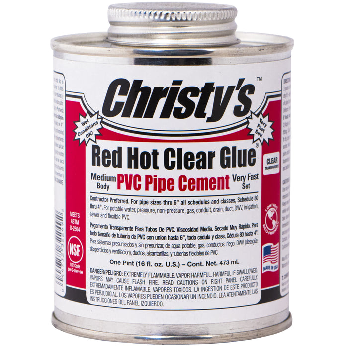 Christy's Red Hot Blue Clear Glue Fast Set with Brush - PERTH ONLY
