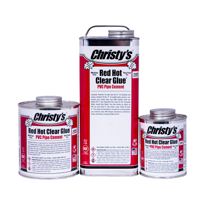 Christy's Red Hot Blue Clear Glue Fast Set with Brush - PERTH ONLY