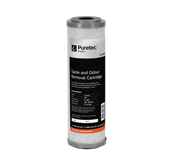 Puretec RU Series | Reverse Osmosis Undersink Water Filter System Product Name: Replacement Extruded Carbon Cartridge (5 Micron) - Replacement