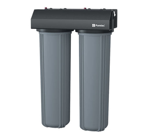 Puretec Ecotrol EM2 | High Flow Dual Whole House Water Filter Systems Product Name: EM2-100 Whole House Rainwater Filter 20" 100LPM (1" Connection)