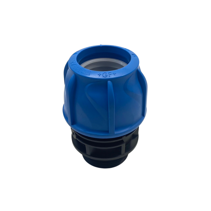 Alprene Metric Male End Connectors for Blueline Poly Pipe