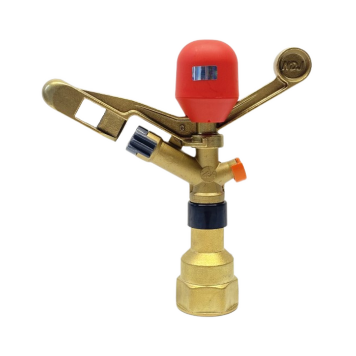 NaanDanJain 234 Full Circle 25mm Female Brass Impact Sprinkler with Double 6.5mm/3.2mm Nozzle