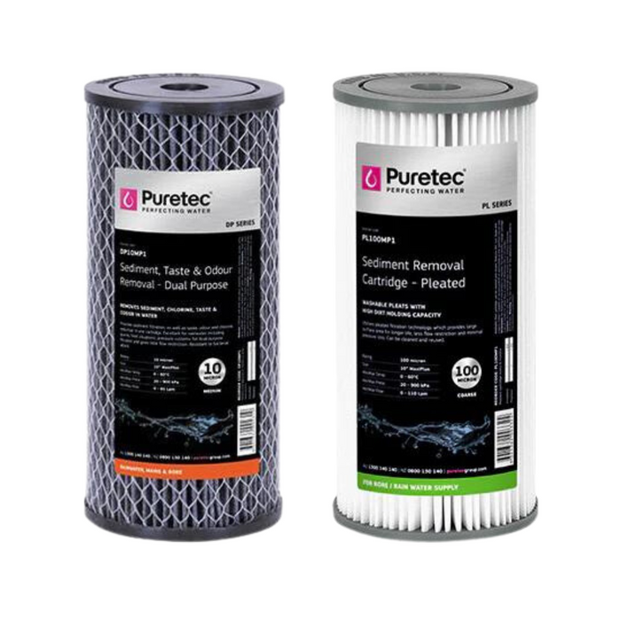 Puretec Ecotrol EM2 High Flow 10" Whole House Water Filter Replacement Cartridges Kit