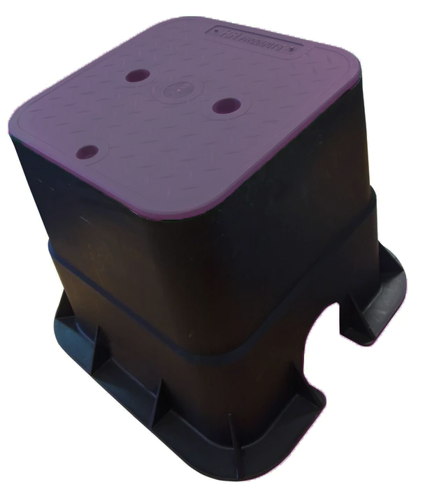 Residential Square Purple Valve Box (150mm top x 210mm deep) - HR6066SQVBRW