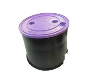HR HR0690-SVBRW Econo Residential Round Purple Valve Box (165mm Top x 185mm Bottom x 150mm Deep)