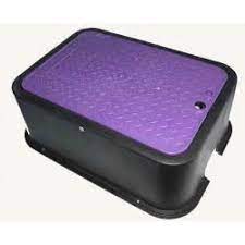 HR 1419-12VBRW Commercial Medium Rectangular Purple Valve Box with Inlay Lid (305mm Wide x 435mm Long x 305mm Deep)
