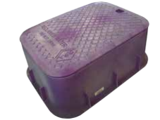 Dura Reclaimed Purple Valve Boxes - PERTH ONLY Product Name: Rectangle 300mm wide x 430mm long x 150mm deep - PERTH ONLY