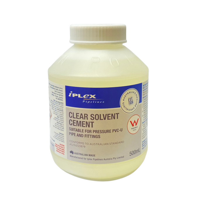 Iplex PVC Clear Solvent Cement (Clear Glue) 500ml with Brush