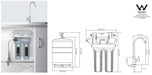 Puretec RU Series | Reverse Osmosis Undersink Water Filter System Product Name: Reverse Osmosis Undersink Filter System - 4 Stage (283Lpd), Replacement Melt Blown / Dual Graded Sediment Cartridge (5 Micron) - Replacement, Replacement Extruded Carbon Cartridge (5 Micron) - Replacement, Replacement Inline Filter Replacement Cartridge, Replacement Reverse Osmosis Membrane (0.0005 Micron) - Replacement