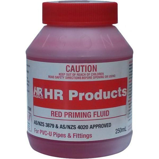 PVC Priming Fluid (red) - PERTH ONLY Product Name: 250ml - Red Primer, 500ml - Red Primer