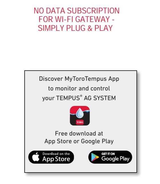 Toro Tempus AG WIFI LoRa™ Gateway