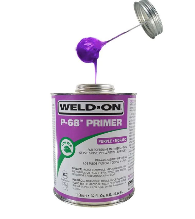 Weld-On P68 Purple PVC Primer Fluid with Brush