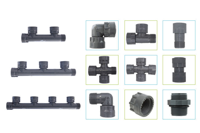 Rain PVC Irrigation Manifold Fittings