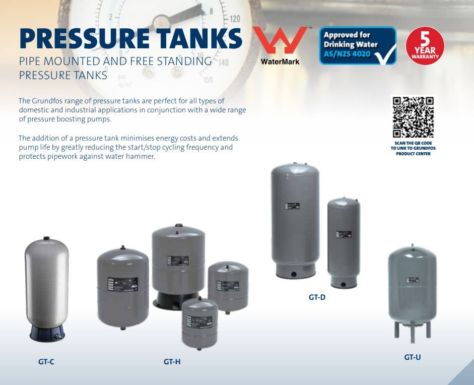 Grundfos GT Series Pressure Tanks