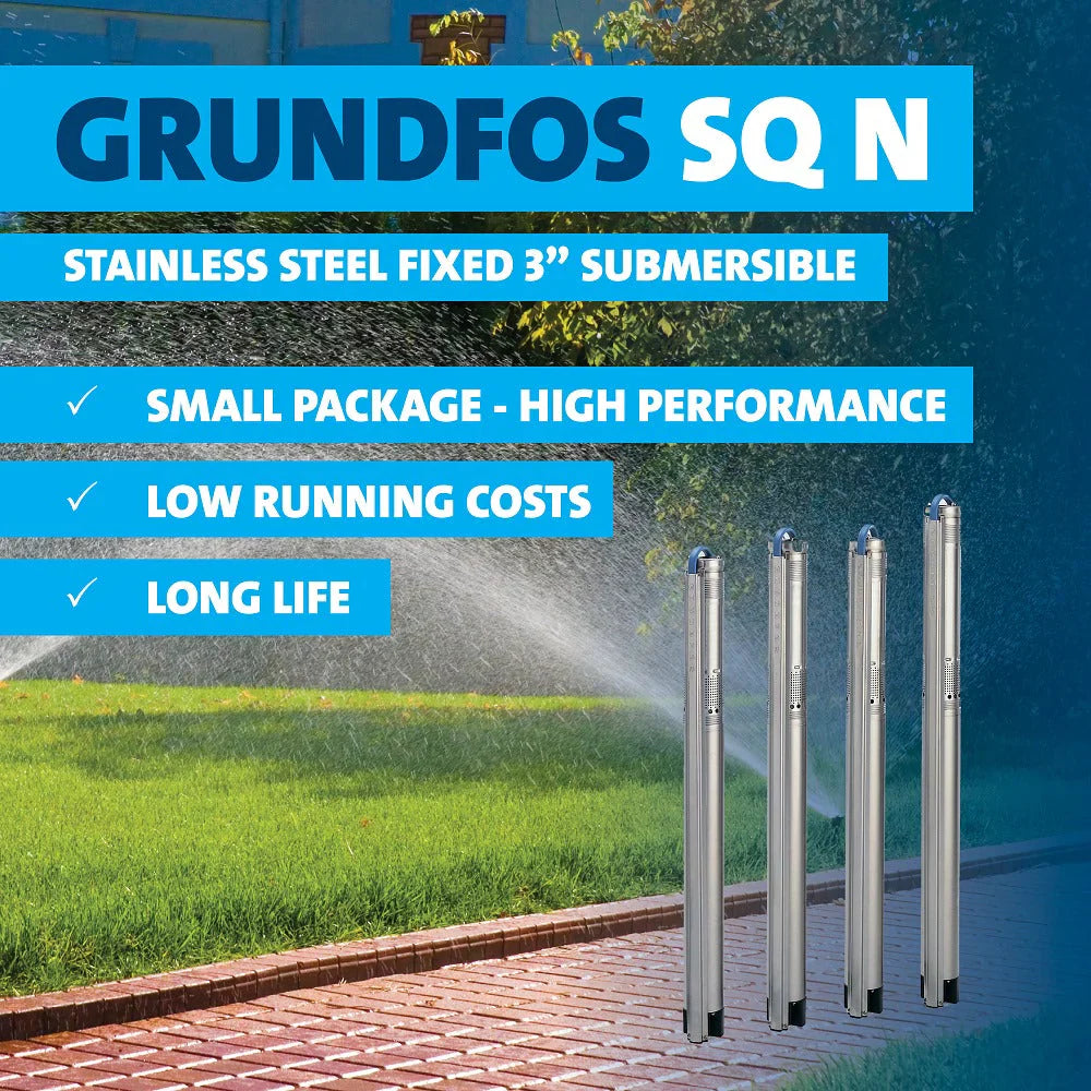 Grundfos SQN Series 3" Submersible Bore Pumps