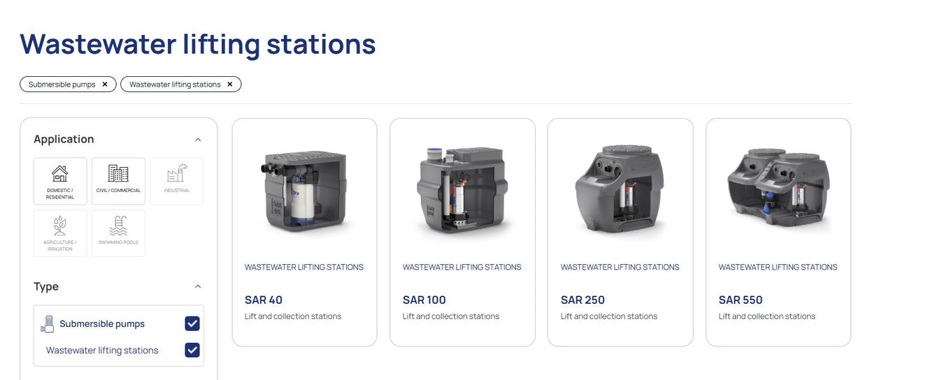 Pedrollo SAR Series Packaged Wastewater Pumping Stations