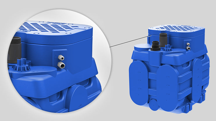 Zenit ZENBLUE 250L Automatic Wastewater Lifting Station with GR BluePRO 100 0.75kW Grinder Pump (Max 460LPM/110kPa)