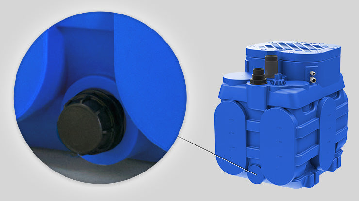 Zenit ZENBLUE 250L Automatic Wastewater Lifting Station with GR BluePRO 100 0.75kW Grinder Pump (Max 460LPM/110kPa)