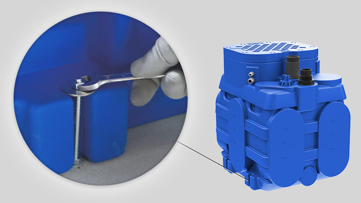 Zenit ZENBLUE 250L Automatic Wastewater Lifting Station with GR BluePRO 100 0.75kW Grinder Pump (Max 460LPM/110kPa)