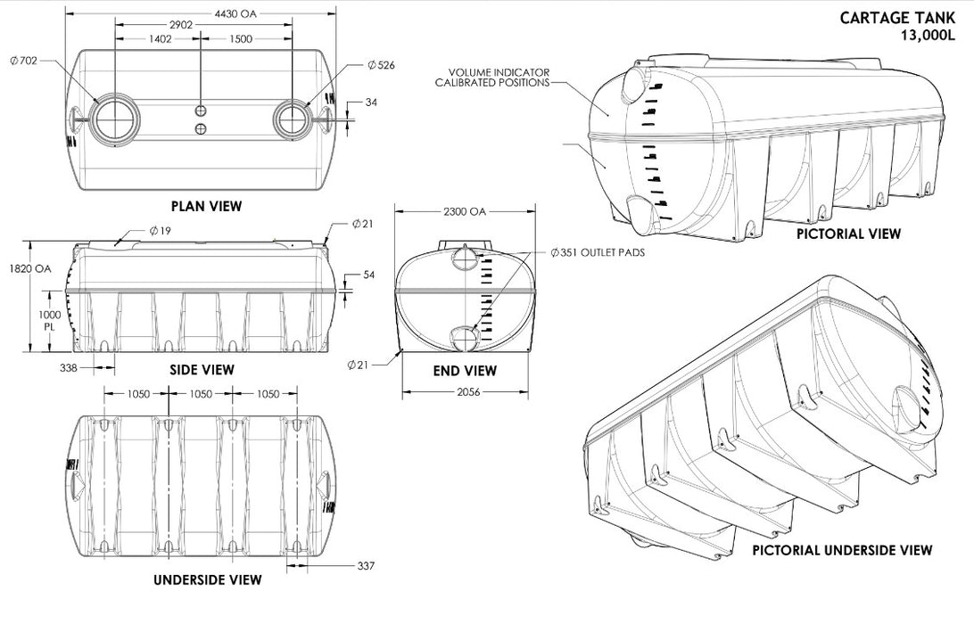 13,000LTR Water Cartage Poly Tank with Free Perth Delivery <800 km