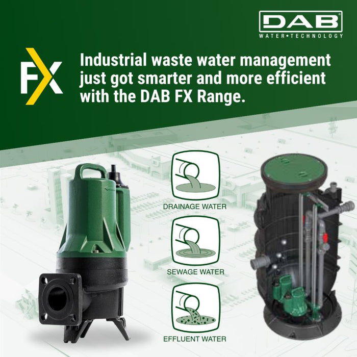 DAB FX GRINDER Submersible Commercial Wastewater Pumps with Shredder IECEx Approved