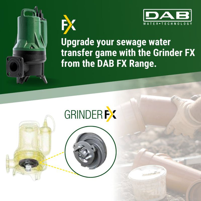 DAB FX GRINDER Submersible Commercial Wastewater Pumps with Shredder IECEx Approved