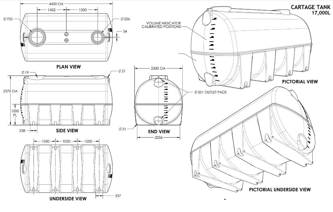 17,000LTR Water Cartage Poly Tank with Free Perth Delivery <800 km