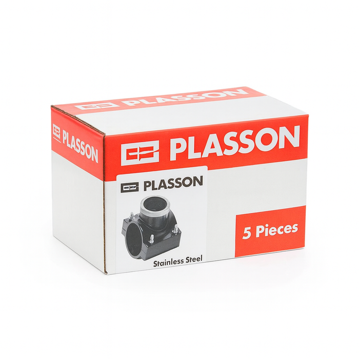 Plasson Universal Metric/Rural Tapping Saddles with Galvanised Bolts