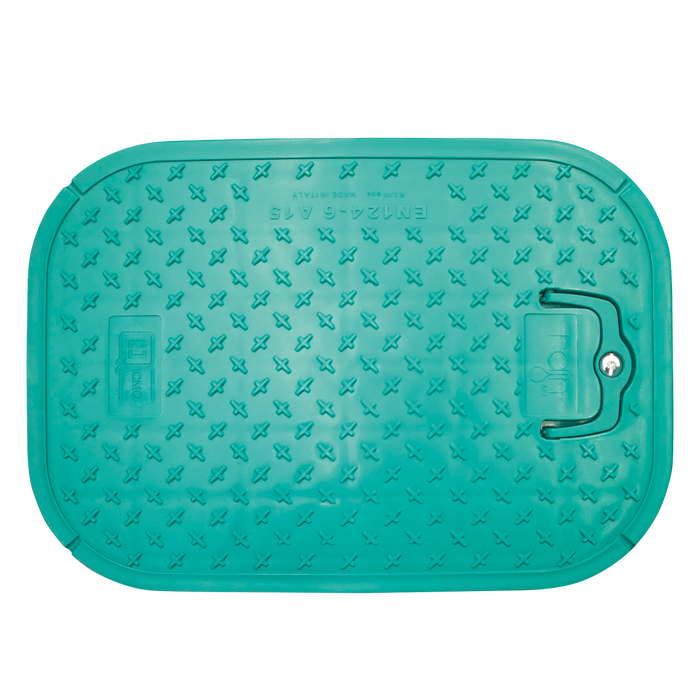 Rain PZRM Cert 111 10" EzOpen Extra Tough Commercial Medium Rectangular Valve Box with Lifting Handle (320mm Wide x 400mm Long x 215mm Deep)