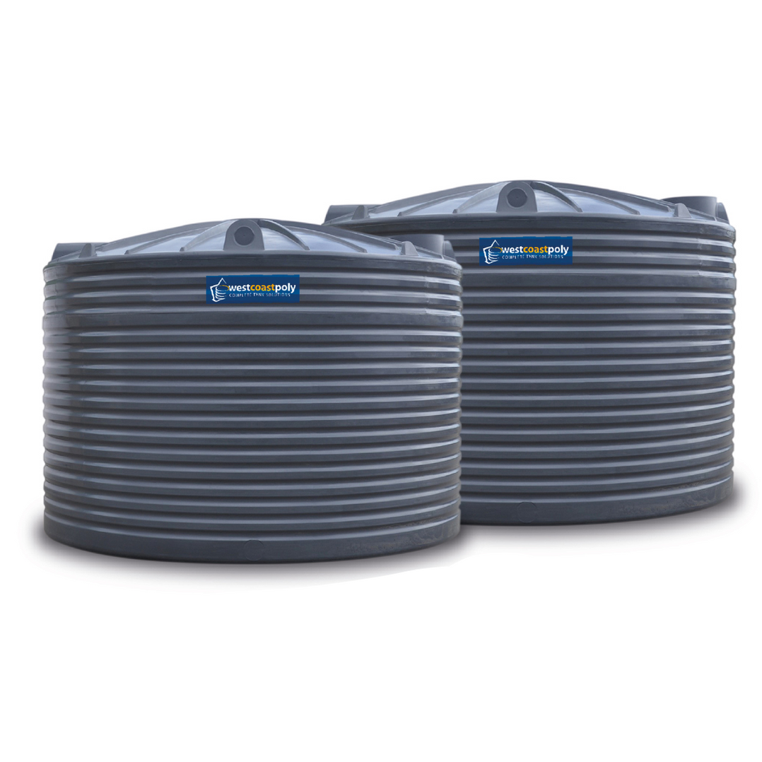 2x 27,500ltr Combo Deal Round Poly Water Tank Perth 