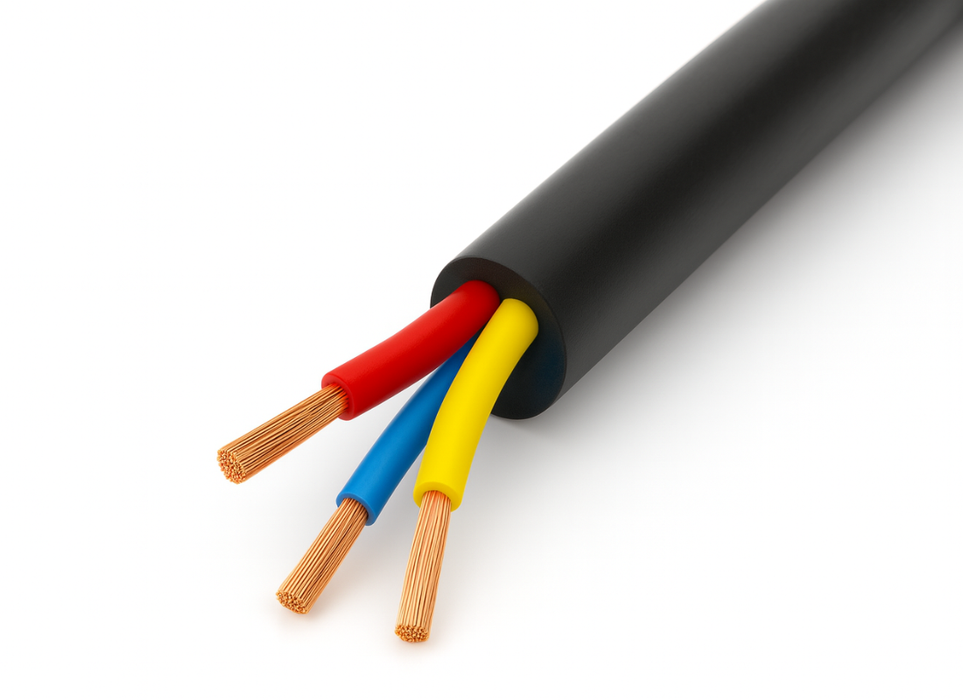 Rubberflex 2-Wire Submersible Electrical Cable 2C+E Per Metre (Suites SQN/SQEN/SP Pump Range)