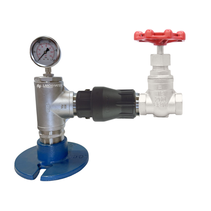 316ss Submersible Bore Pump Headworks Kit with Gauge, Check Valve & Gate Valve