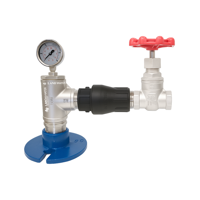 316ss Submersible Bore Pump Headworks Kit with Gauge, Check Valve & Gate Valve