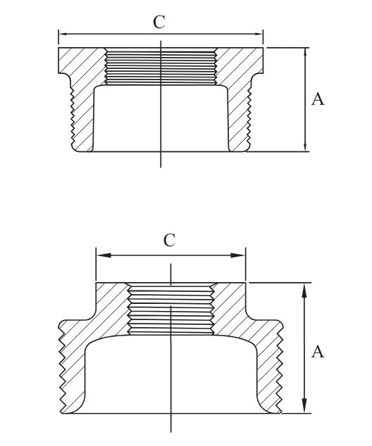 316 Stainless Steel BSP Reducing Bushes - Male x Female