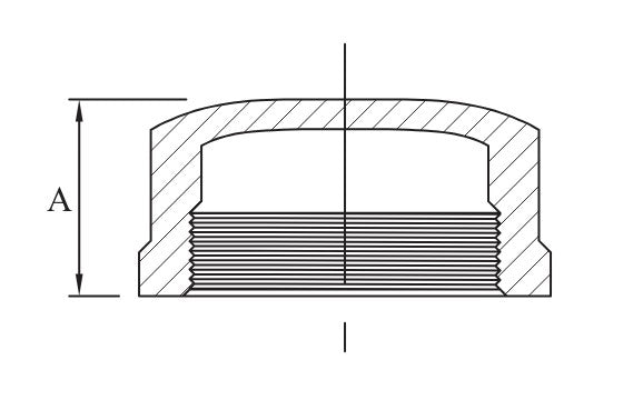 316 Stainless Steel BSP Threaded Caps - Female