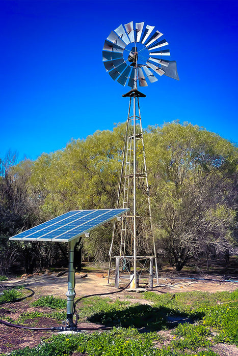 Waterboy 3HRH400 0.50kW Submersible Helical Rotor Solar Bore Pump Complete Kit with x4 140W Solar Panels & 40m Cable (Max 32LPM/700kPa)