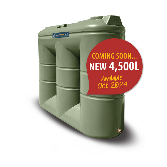 4500LTR Slimline Space-Saving Poly Rainwater Tank with Free Perth Delivery <800 km