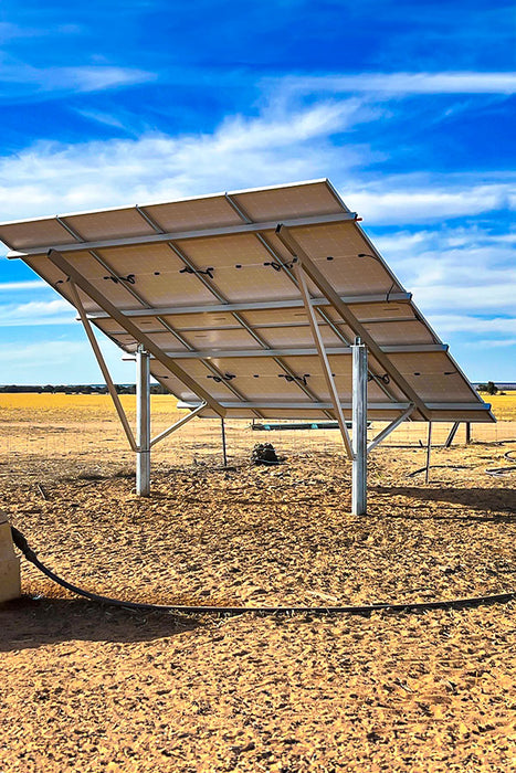 Waterboy 4C20103000 3.00kW High Flow Submersible Centrifugal Solar Bore Pump Complete Kit with x8 450W Solar Panels & 40m Cable (Max 290LPM/600kPa)