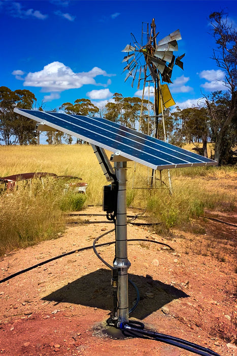 Waterboy 4C48400 0.40kW Submersible Centrifugal Solar Bore Pump Complete Kit with x4 140W Solar Panels & 40m Cable (Max 42LPM/200kPa)