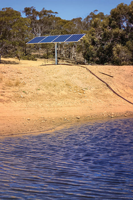 Waterboy 4C5121100 1.10kW Submersible Centrifugal Solar Bore Pump Complete Kit with x4 370W Solar Panels & 40m Cable (Max 60LPM/400kPa)