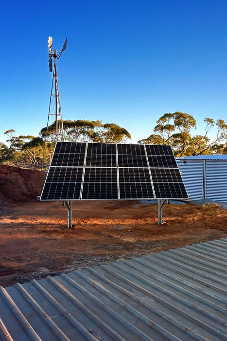 Waterboy 4HRH2200 1.00kW Submersible Helical Rotor Solar Bore Pump Complete Kit with x8 370W Solar Panels & 40m Cable (Max 60LPM/1400kPa)