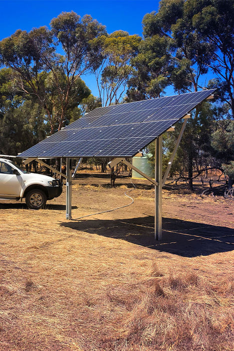 Waterboy 5C6023000 3.00kW High Flow Submersible Centrifugal Solar Bore Pump Complete Kit with x8 450W Solar Panels & 40m Cable (Max 830LPM/160kPa)