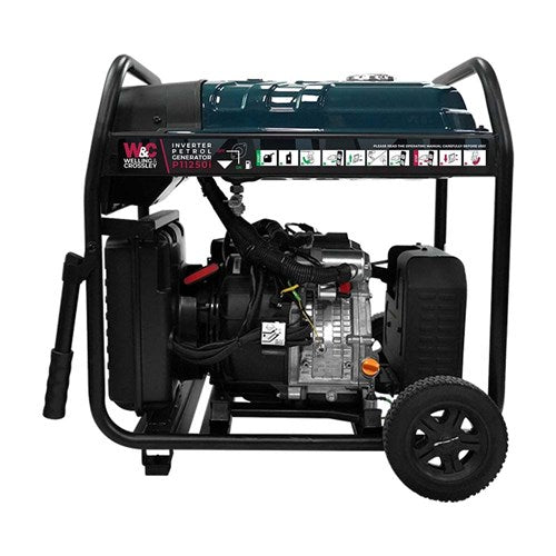 Welling & Crossley WC-P11250i 9.00kW Open FrameInverter Petrol Generator with Quiet Operation & Remote Start
