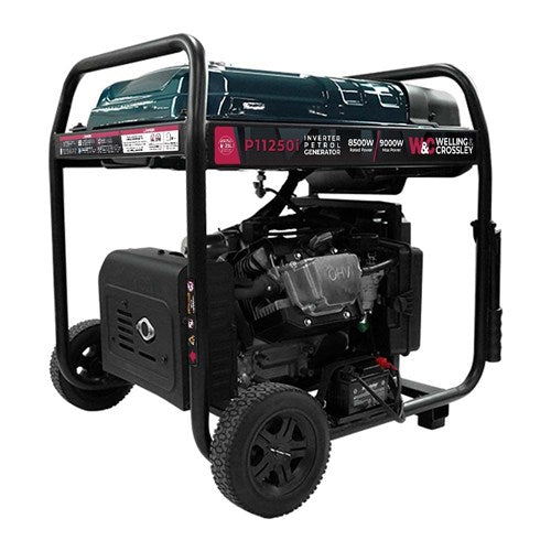 Welling & Crossley WC-P11250i 9.00kW Open FrameInverter Petrol Generator with Quiet Operation & Remote Start